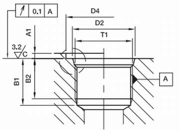 чертежи ответная часть O-Ring Boss гнездо ORB в корпусе ISO6149-1 ISO11926-1 чертежи ответная часть O-Ring Boss гнездо ORB в корпусе ISO6149-1 ISO11926-1